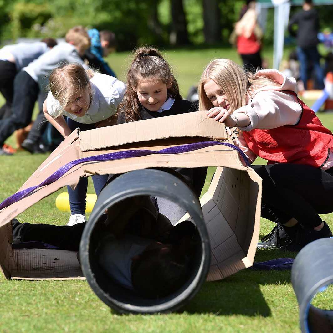 CR0010823Around 200 Children are playing in the Duthie Park as part of the longest day.Pictured are kids playing at the Duthie Park with the Aberdeen Play Forum @ Aberlour group.Picture by Scott Baxter    21/06/2019